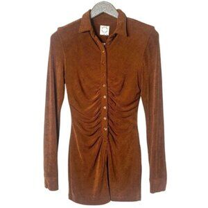 Elegant Brown Mini Dress